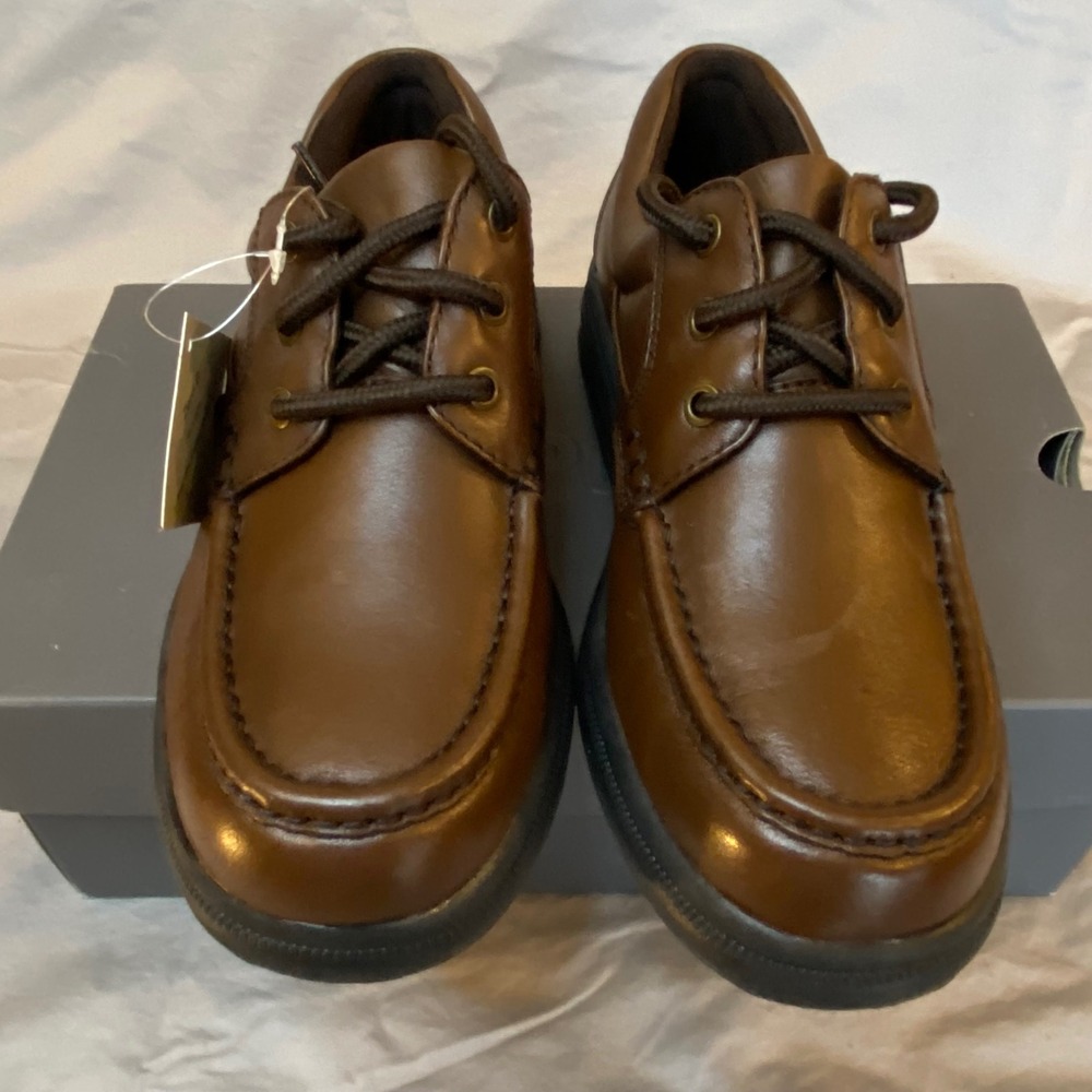 Hush Puppies Women Leather Upper Bal Man Made Tan Loafers‎ Shoes US 7 W NWT